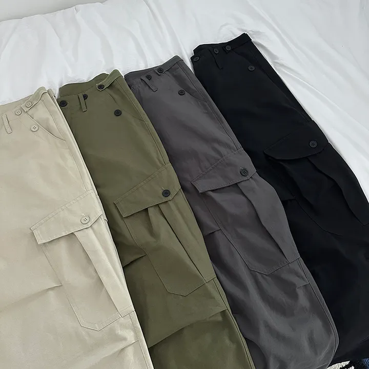 [극강퀄리티!비죠버튼 허리조절/치노 캥크링 포켓 핀턱 빅카고 와이드팬츠] 치노비죠카고와이드팬츠 상세 이미지 86