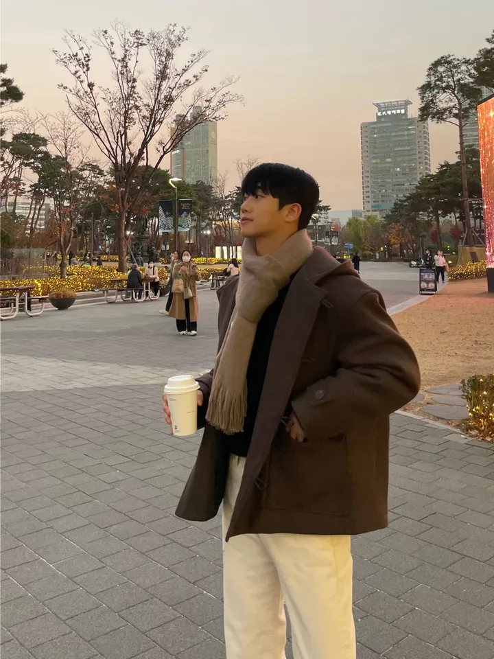 무드 울 후드 숏 코트 3 Color 상세 이미지 6