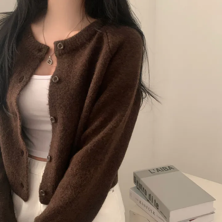[폭닥폭닥/색감맛집!] 네이 캐시미어울 알파카 라운드 니트가디건 - 6color 상세 이미지 4