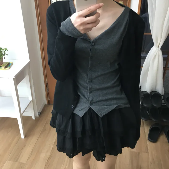 *신상할인*키고 레이어드 가디건 4color 상세 이미지 4
