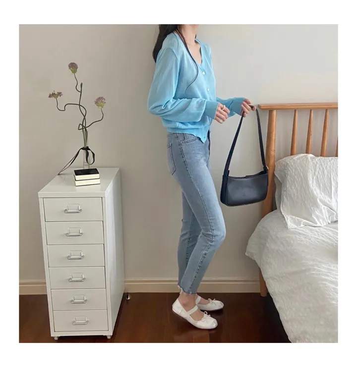 브이넥 긴팔가디건 11color 상세 이미지 31