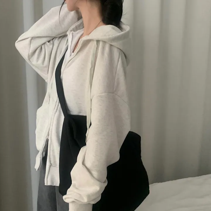 [사계절인기템/7컬러*.*] 심플무지 투웨이 오버핏 후드집업,점퍼 - 12color 상세 이미지 33