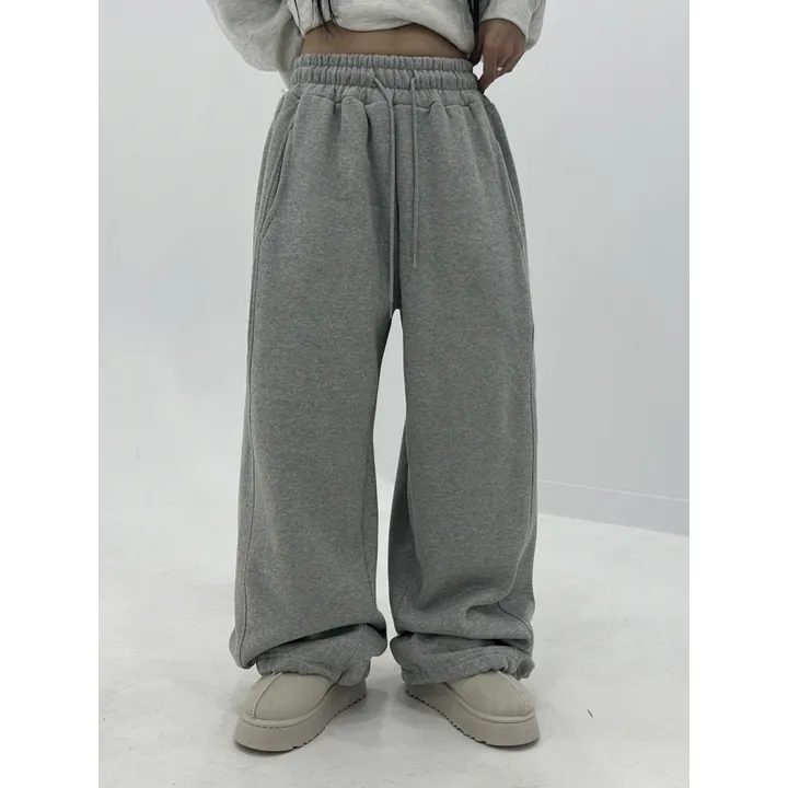 ❤️‍🔥누적판매8,000 돌파 기념❤️‍🔥[UNISEX/기모 ver.🤧/소장추천!]럽 올 컬러 와이드 스트링 트레이닝 팬츠(5color) 상세 이미지 14
