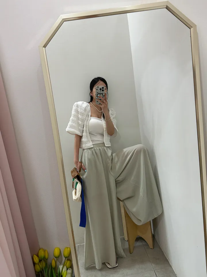 [러블리 한가득~❤️] 봉긋 레이스 엔젤 퍼프 크롭 가디건 상세 이미지 73