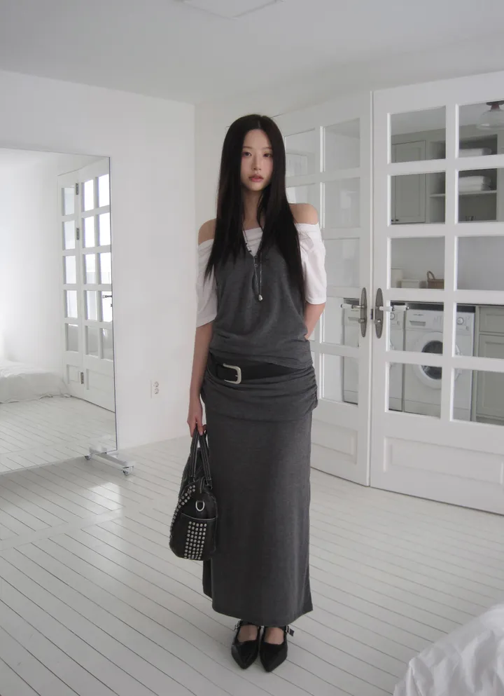 반팔 티셔츠 모델 착용 이미지-S1L20