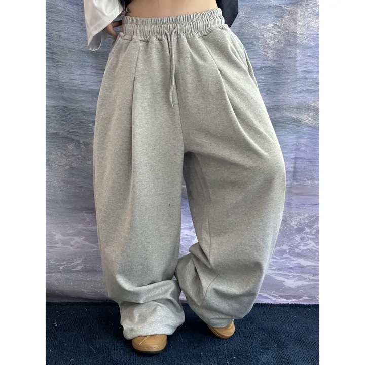 ❤️‍🔥기모선택│업그레이드 ver.│누적판매1,000 돌파 기념│4size!❤️‍🔥[UNISEX/기획특가]사이드 폴드 핀턱 스트링 루즈 와이드 벌룬 트레이닝 팬츠(2color) 상세 이미지 63