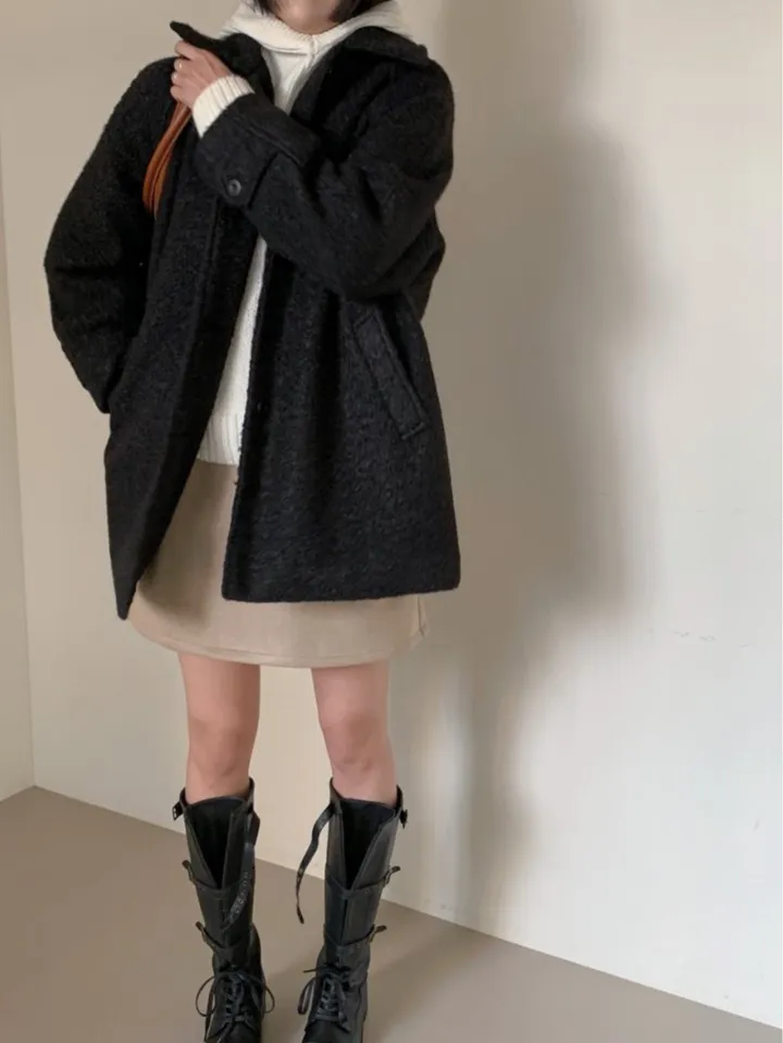 [울코트/울40%/누빔] 코지 부클코트 하프코트 코트 (3colors) 상세 이미지 61