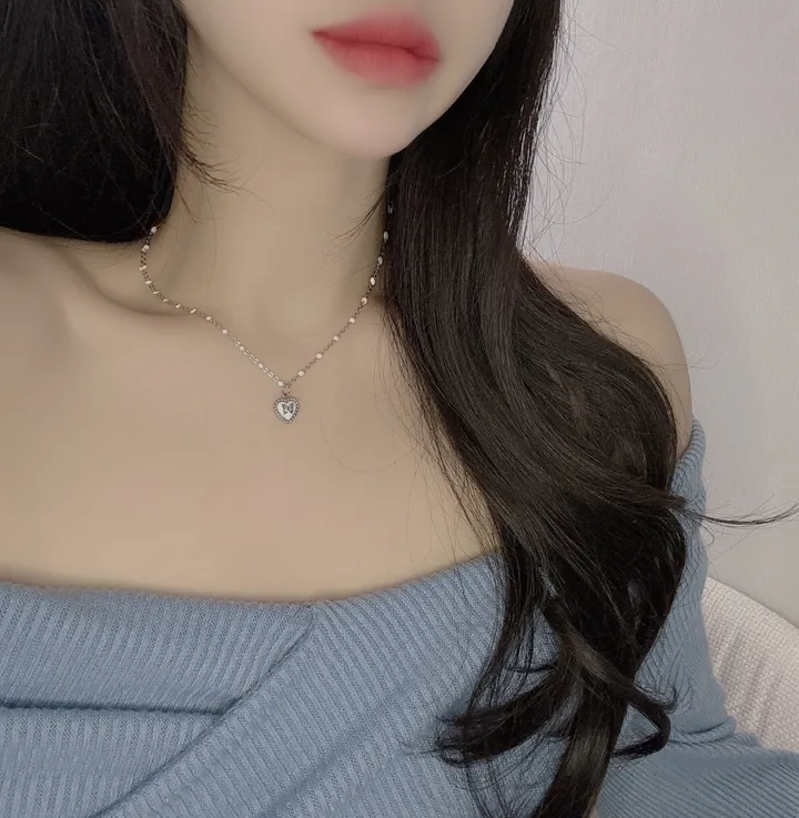 [당일출고/써지컬스틸] 하트 나비 에폭 목걸이 상세 이미지 3