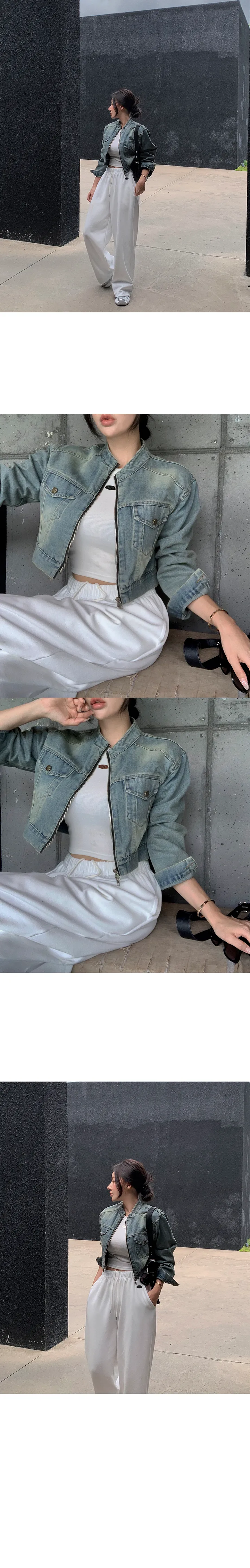 [뉴컬러추가]우븐 차이나 워싱 데님자켓 상세 이미지 8