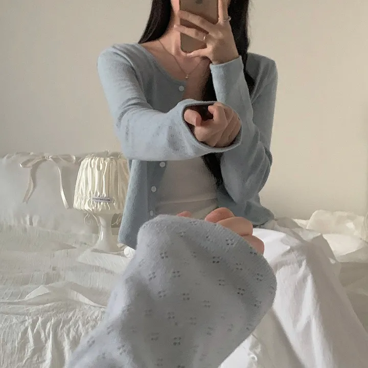로로 펀칭 가디건 (8color) 상세 이미지 87