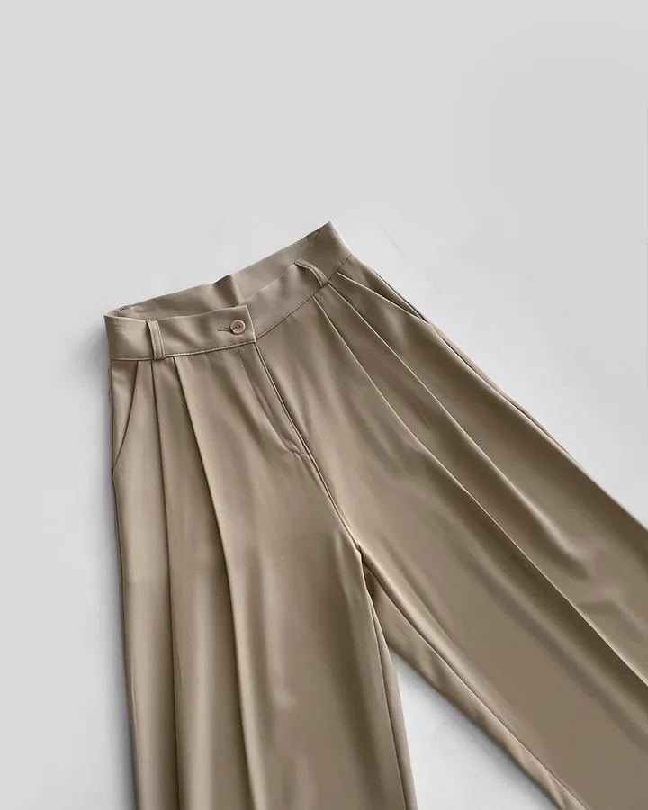 [4계절템/숏,롱/~2XL] 올리브유 메가 통 와이드 더블 핀턱 사계절 슬랙스 상세 이미지 96