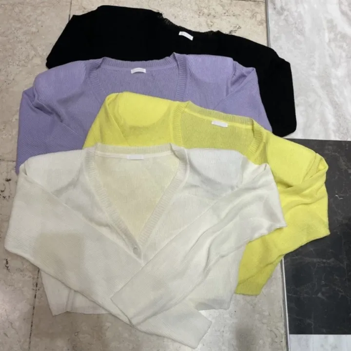 [핏보장!! 주문폭주!] 코즈캣 썸머 크롭 숏 가디건 얇은가디건 / 옐로우 연보라 라벤더 레몬 상세 이미지 10