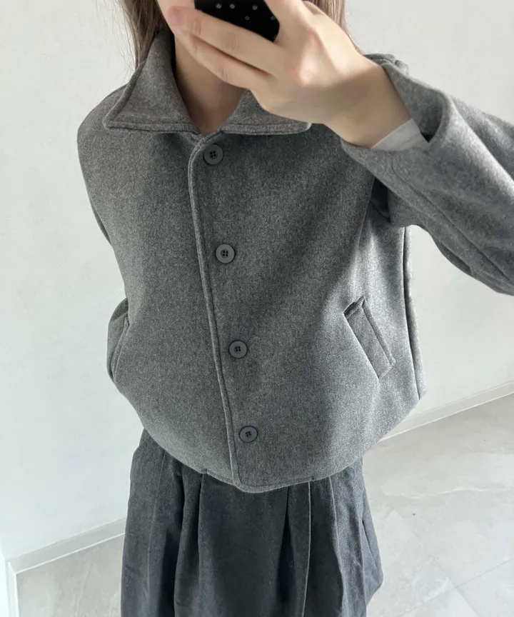 [💥주문폭주💥] 카라 숏코트 자켓 (4color) 도쿄룩 일본여행룩 간절기자켓 하객룩 숏코트 상세 이미지 22