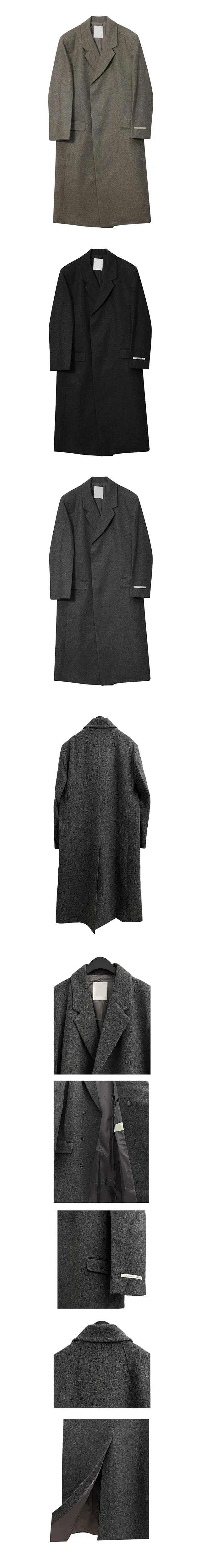 (Unisex) 카민 히든 롱 코트 (3color) 맥시 겨울코트 오버사이즈 울코트 남녀공용 상세 이미지 25