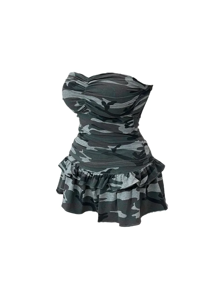 Camo military top skirt set 카모 밀리터리 탑 스커트 세트 상세 이미지 24