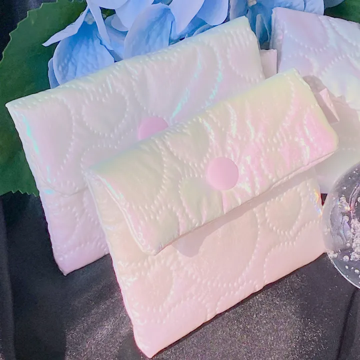 (3종)/ handmade 홀로그램 글리터 love 핑크 화이트 실버 패프릭 동전 지갑 카드지갑 에어팟파우치 상세 이미지 23