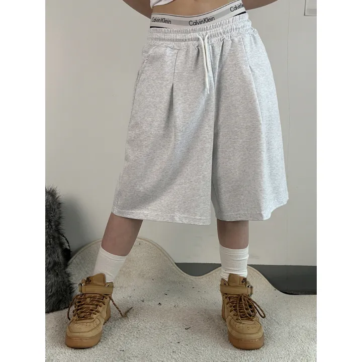 [UNISEX/기획특가/2size!]원턱 라인 루즈 와이드 버뮤다 트레이닝 하프 팬츠(5color) 상세 이미지 27