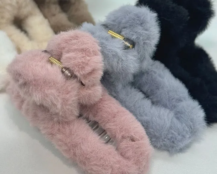 [추가금x/1피스3700원 3피스7700원 6피스 10000원] 11cm 퍼 집게핀 색상변경가능 상세 이미지 9