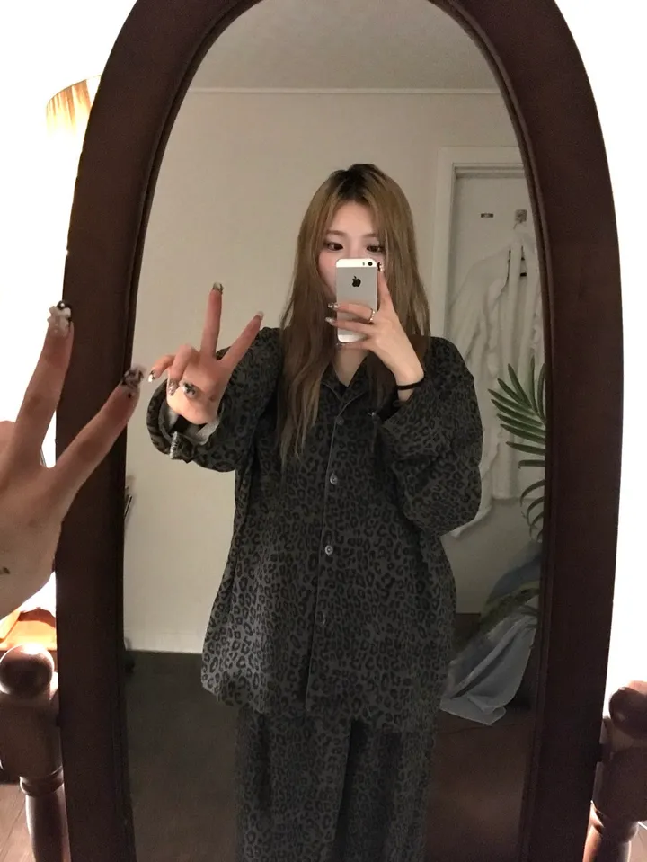 🖤모델 전컬러 소장🖤 호피 잠옷 세트 상세 이미지 10