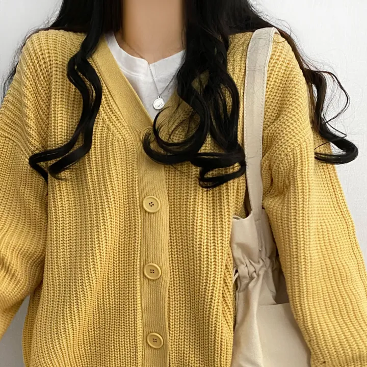 [봄가을/데일리핏] 러블리한 하찌 v넥 오버핏 가디건cd 상세 이미지 30