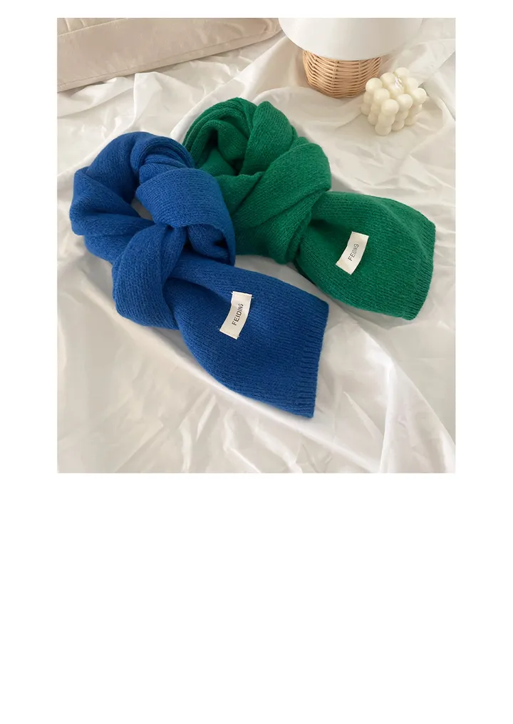 [당일출고❤️남녀공용] 베이직 니트 심플 무지 머플러 우정 커플 목도리 8color 상세 이미지 15