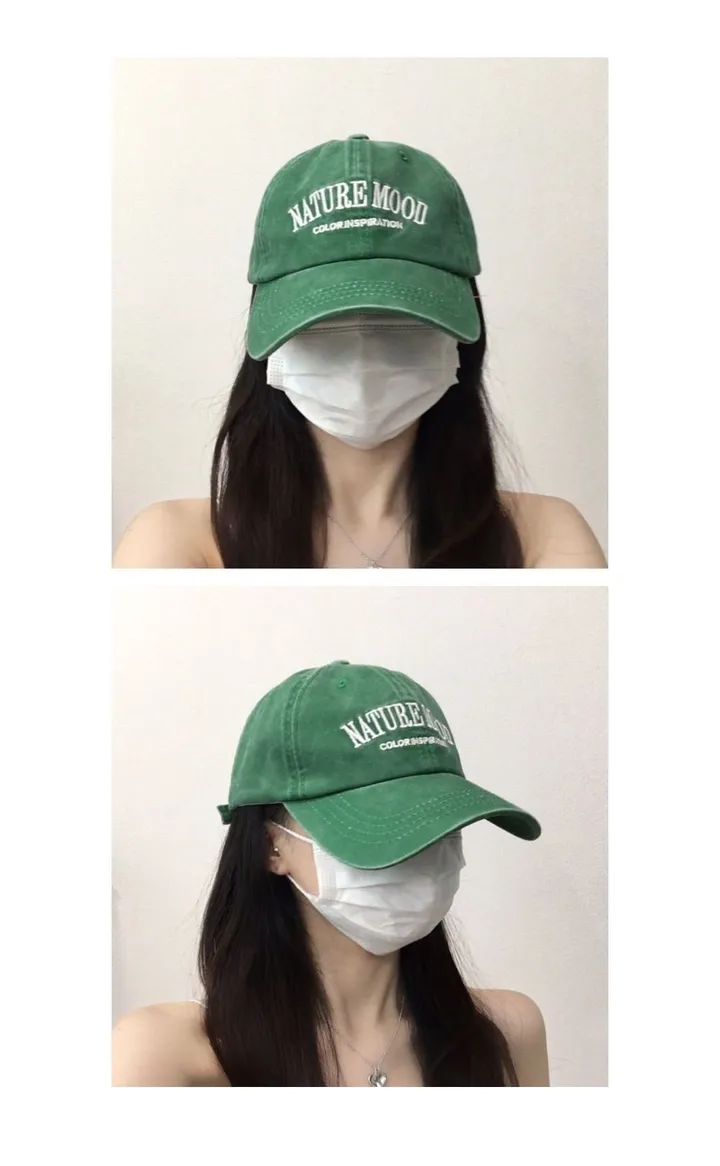 [추가할인/당일출고] 내추럴무드 워싱 피그먼트 볼캡 - 데일리 레터링 남녀공용 소두핏 대두커버 봄 여름 가을 신상 빅사이즈 상세 이미지 9