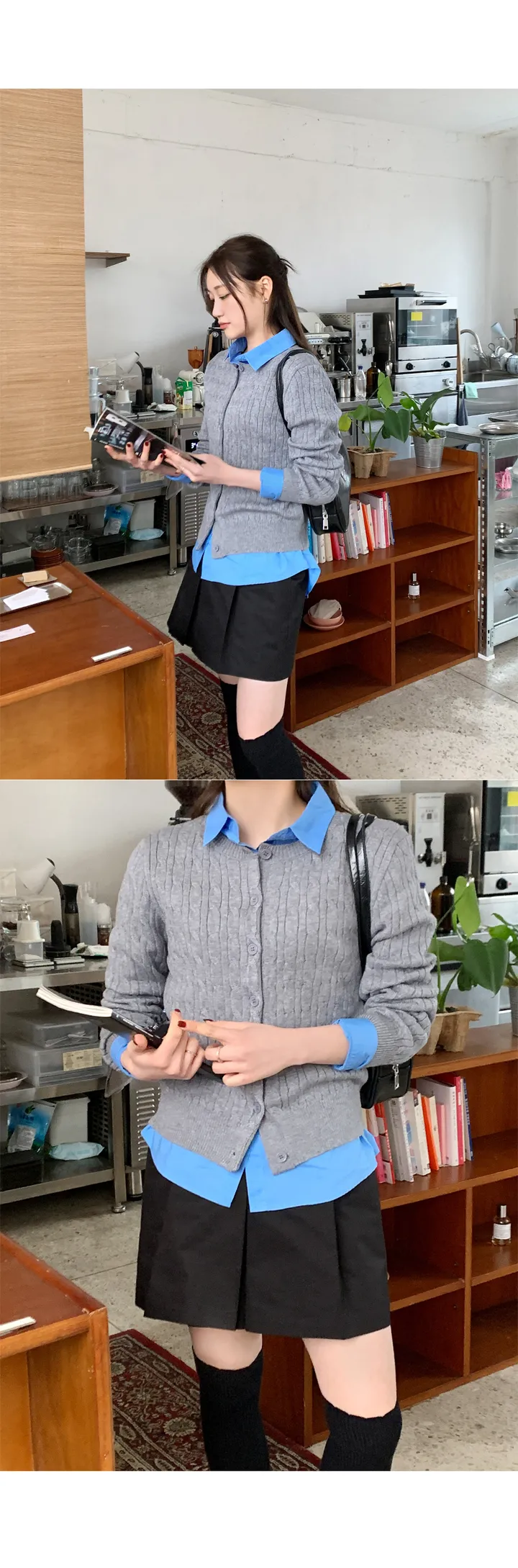 [정사이즈핏/간절기필수-!]클래식꽈니트가디건 상세 이미지 29