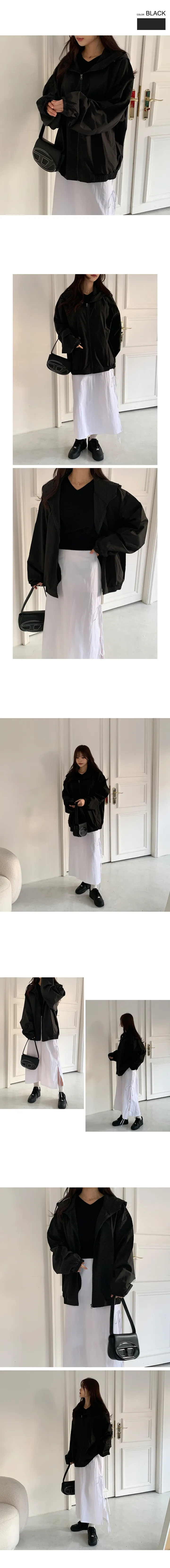 1+1할인🚀당일* 바스락 루즈핏 후드 바람막이 상세 이미지 9