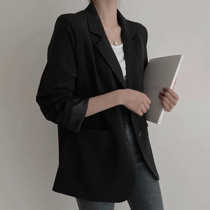 [간절기템] 툭 걸쳐서 완성하는 스탠다드 모던 럭시 블레이저 자켓 상세 이미지 9