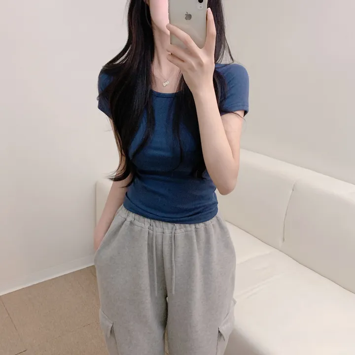 [-3kg/핏끝판왕!] 슬림핏 기본 무지 여리 반팔 티셔츠 (13color) 상세 이미지 15