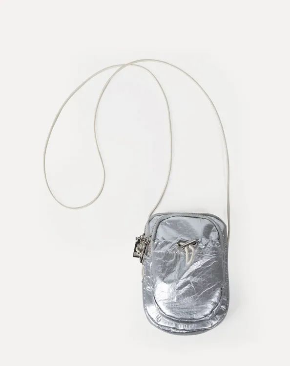[3color]글로시 / 나일론 스토퍼 미니백 glossy mini crossbag (가벼운 데일리 가방 유니크 쁘띠 스트링 크로스백) 상세 이미지 46
