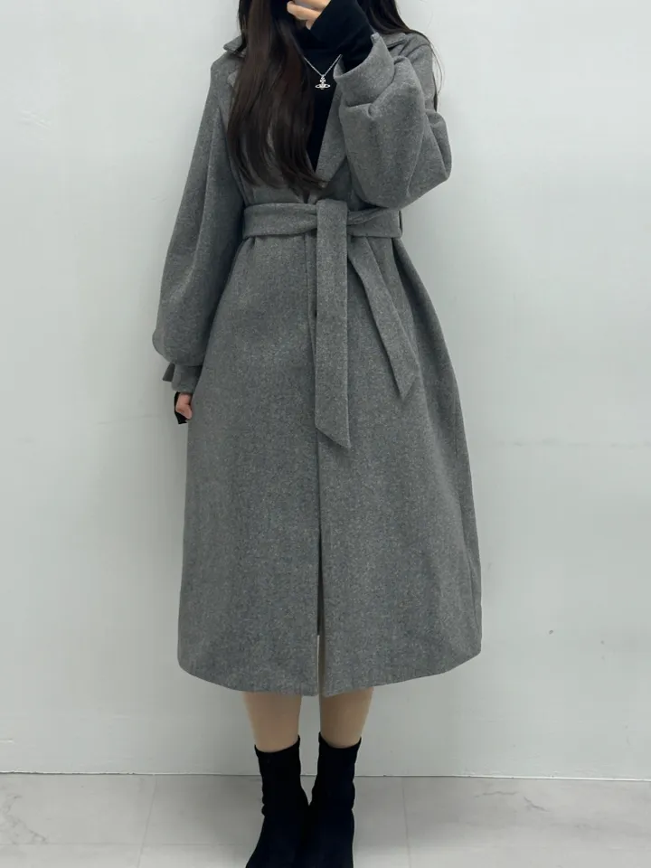 [개강룩/핏보장] 러블리 퍼프 몽글 롱 코트 울코트 (4color) 상세 이미지 31