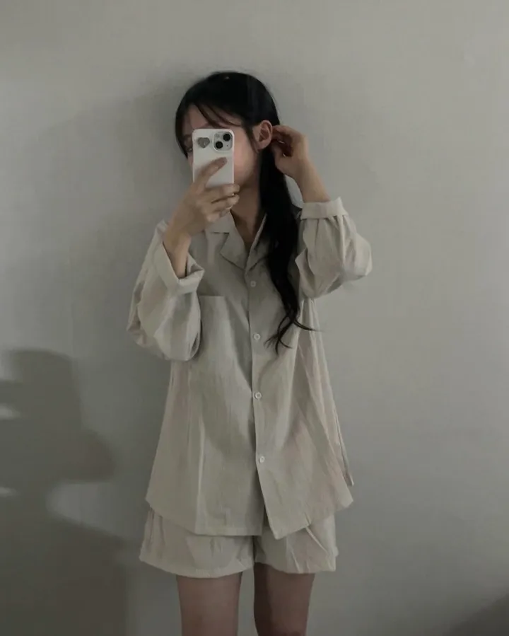 [자체제작/극찬후기✨][반바지+긴팔] shirt pajamas set ver.2 상세 이미지 7