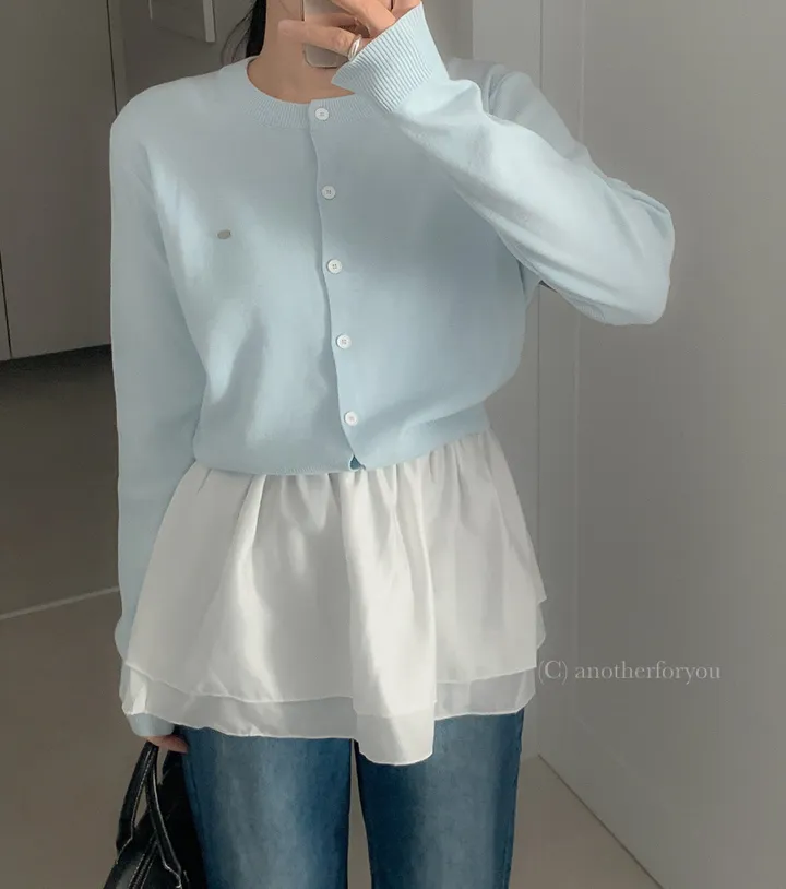 미니 심볼 펜던트 라운드 숏 가디건 4col : 어나더포유 상세 이미지 23