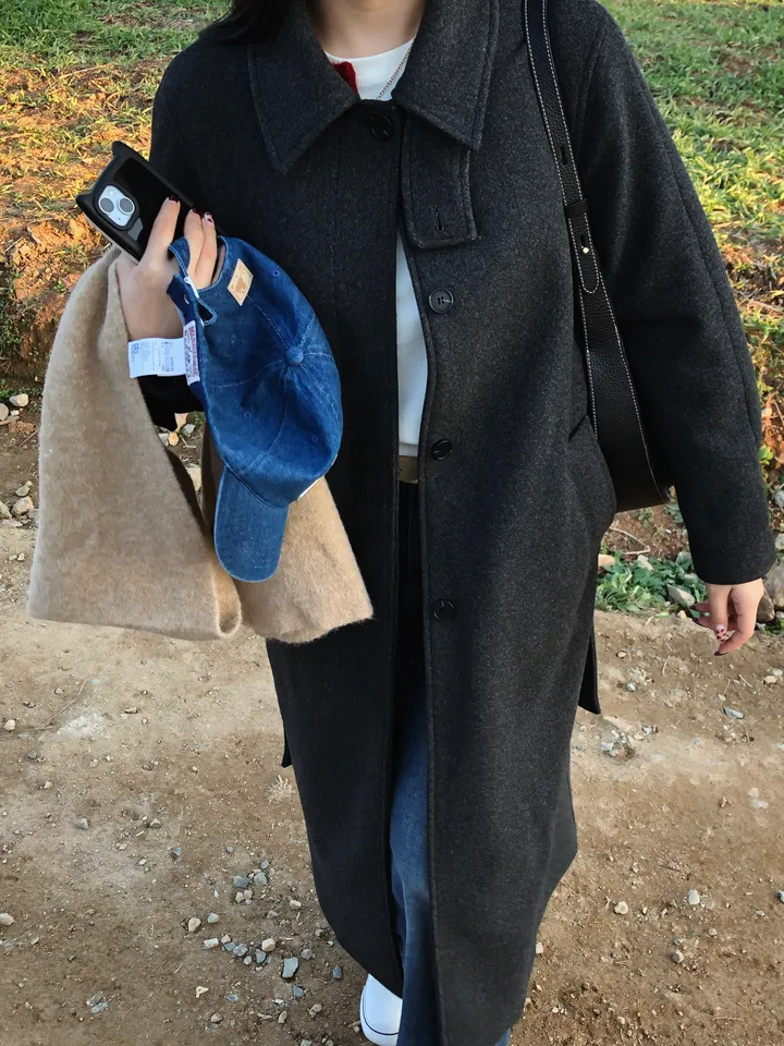고퀄리티 봄&가을 넥비조 울 롱코트 6677까지 가능 상세 이미지 3