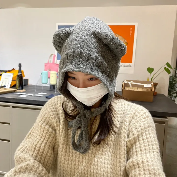 🚚당일발송🚚  제리 뽀글이 니트 보넷 후드넥 모자 워머 상세 이미지 12