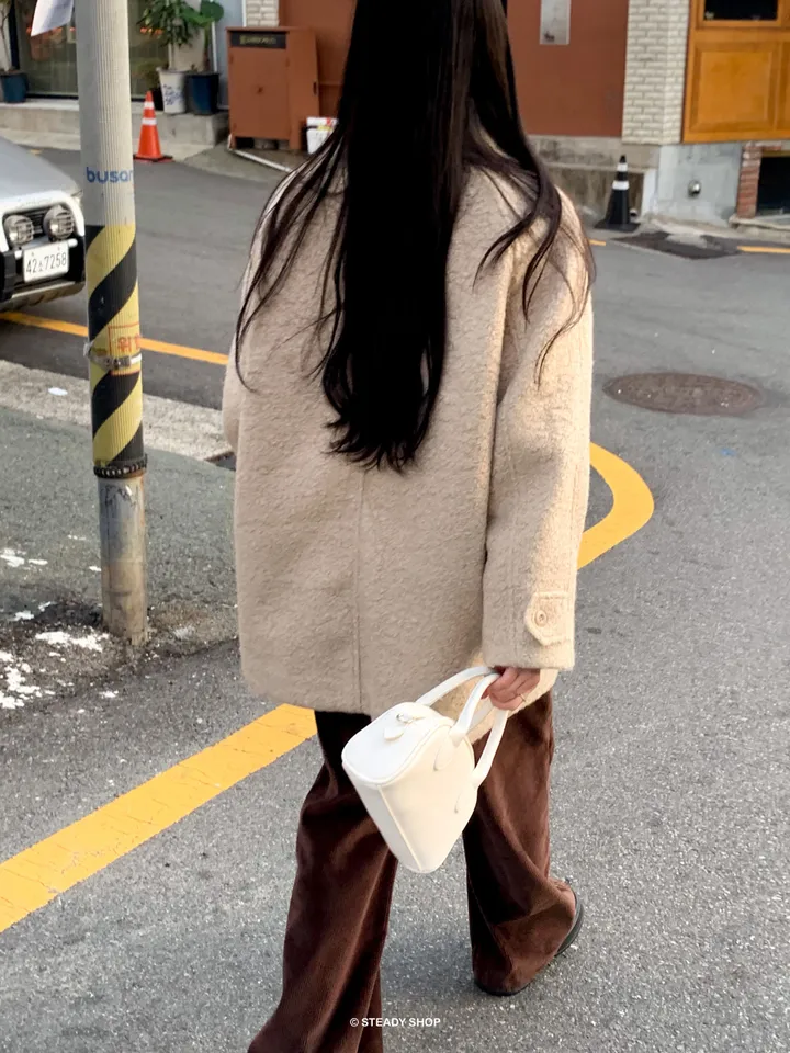 [울코트/울40%/누빔] 코지 부클코트 하프코트 코트 (3colors) 상세 이미지 54