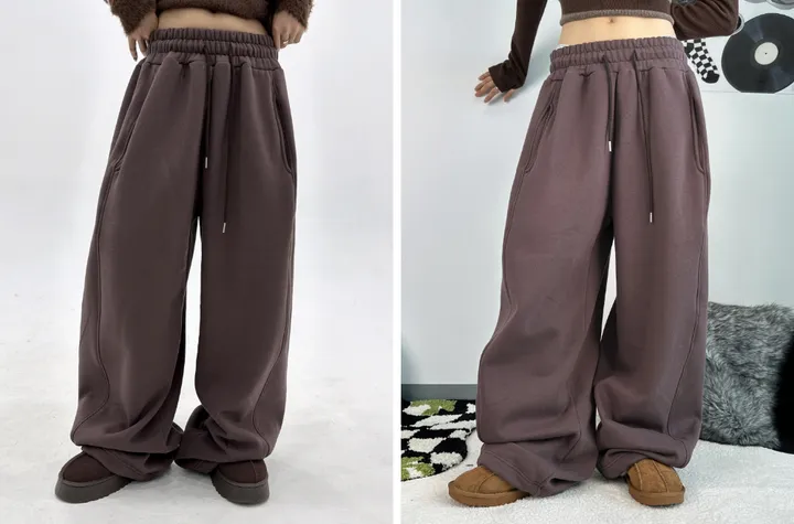 ❤️‍🔥누적판매8,000 돌파 기념❤️‍🔥[UNISEX/기모 ver.🤧/소장추천!]럽 올 컬러 와이드 스트링 트레이닝 팬츠(5color) 상세 이미지 4