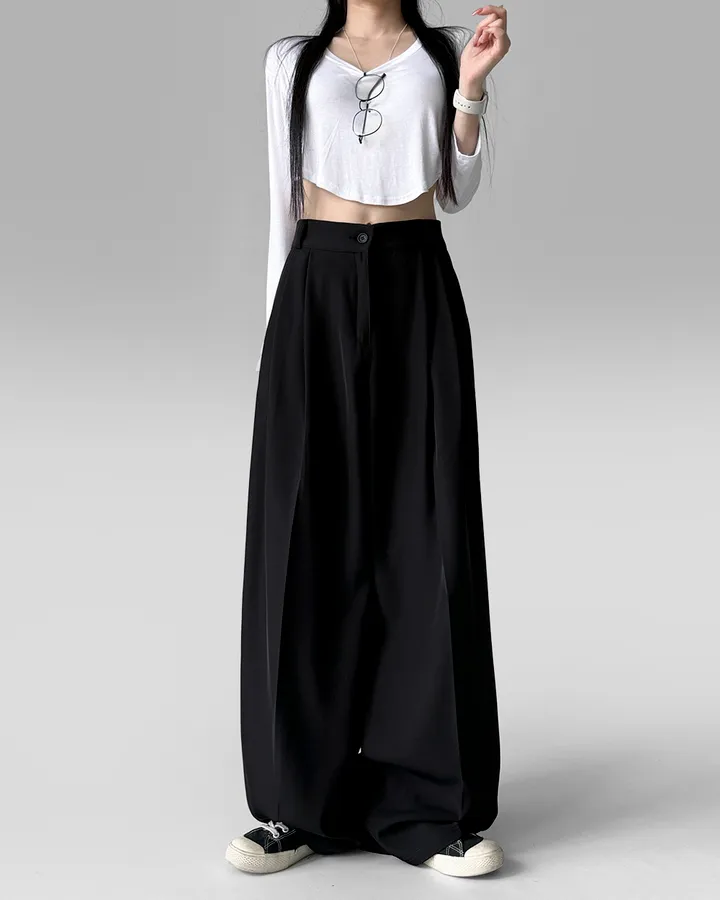 [4계절템/숏,롱/~2XL] 올리브유 메가 통 와이드 더블 핀턱 사계절 슬랙스 상세 이미지 30