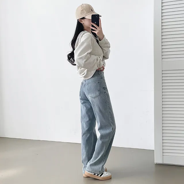 [3기장/S~2XL!] 라이크 그레이시연청+진청 스판데님와이드팬츠 YKK 2color 상세 이미지 12