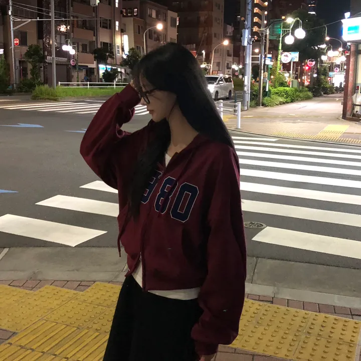 [기모추가!가을신상🤎]투웨이 도톰 자수 레터링 후드집업 7color 상세 이미지 16