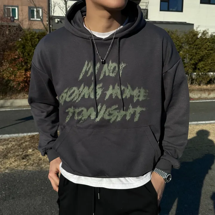 맨투맨 & 후드티 남녀공용 커플티 힙무드 스트릿 가을 겨울 봄 커플룩 시밀러룩 커플 코디 꾸안꾸 데이트룩 오버핏 루즈핏 아방핏 빅사이즈 남자 사이드스냅 벌룬 와이드 팬츠 상세 이미지 46
