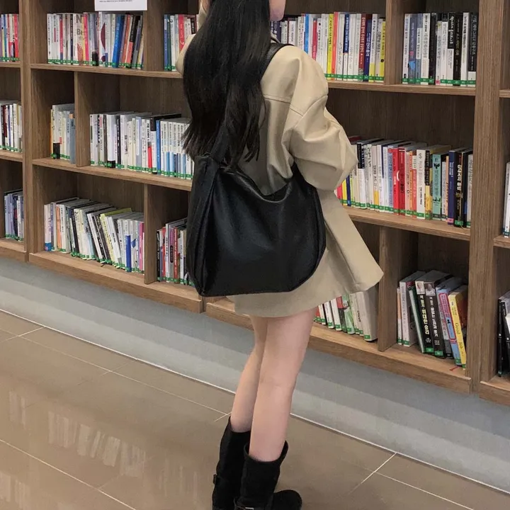 [힙덮는기장감~/블랙 당일출고🎉] 자체제작 #크치Made 오디너리 롤업 오버핏 하프 레더자켓 - jk 상세 이미지 61