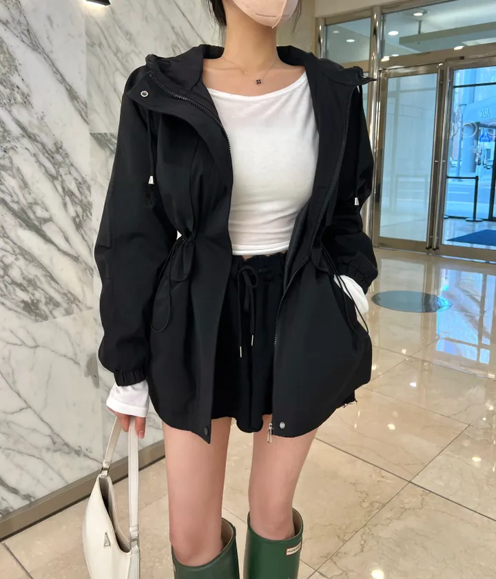 *숏or롱* [MADE🧵] *당일배송* 블라썸 스트링 후드 야상 점퍼 (5color) 간절기 봄자켓 봄야상 봄트렌치 하프트렌치 크롭야상 바람막이 상세 이미지 18