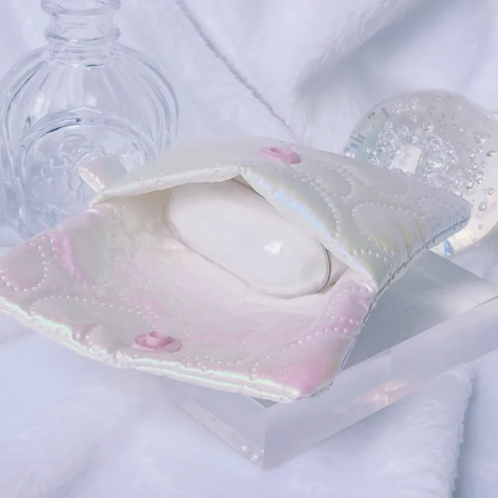 (3종)/ handmade 홀로그램 글리터 love 핑크 화이트 실버 패프릭 동전 지갑 카드지갑 에어팟파우치 상세 이미지 34