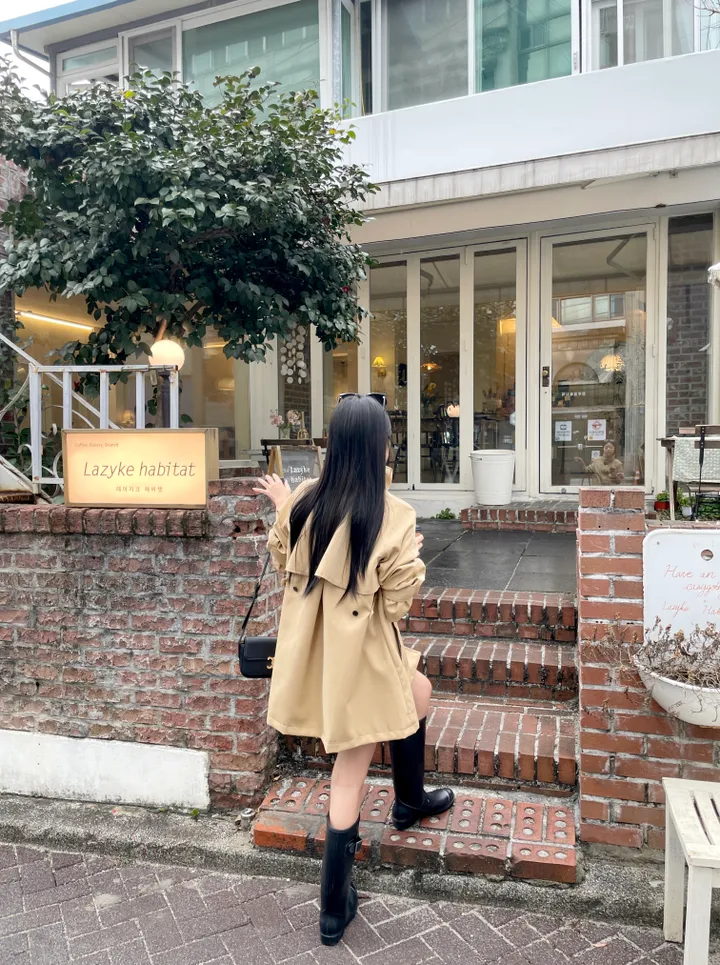 [하이퀄리티 얼굴소멸] 바로배송 뒷태존예핏 와이드 하프 하이넥 트렌치 코트 상세 이미지 7
