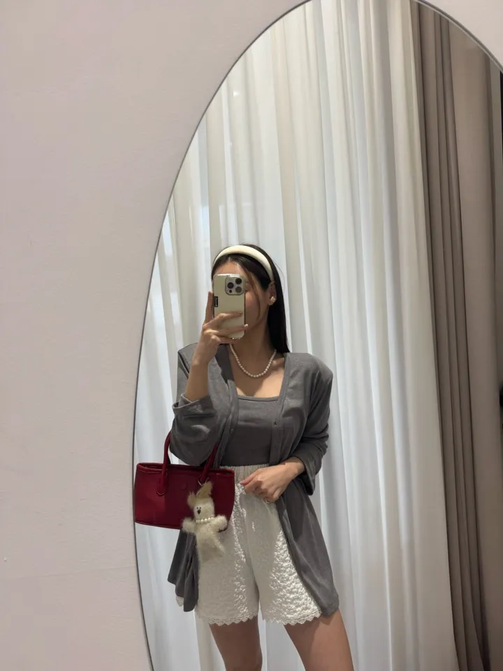[여리핏/찰랑찰랑/스판좋음] 셀리 가디건 나시 set 상세 이미지 5