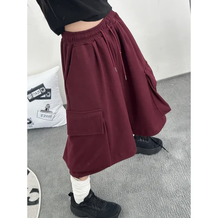 [UNISEX]마일드 루즈 스트링 빅 포켓 카고 버뮤다 드레이닝 와이드 트레이닝 팬츠(3color) 상세 이미지 31
