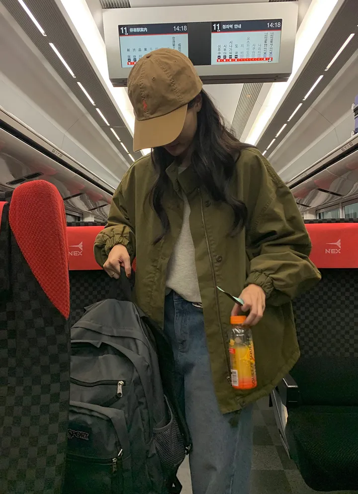 원가이하 세일 반품 교환 불가 야상 박시 루즈핏 봄 자켓 3컬러 가을 봄 옷 여행 점퍼 빅사이즈 남여공용 점퍼 상세 이미지 15