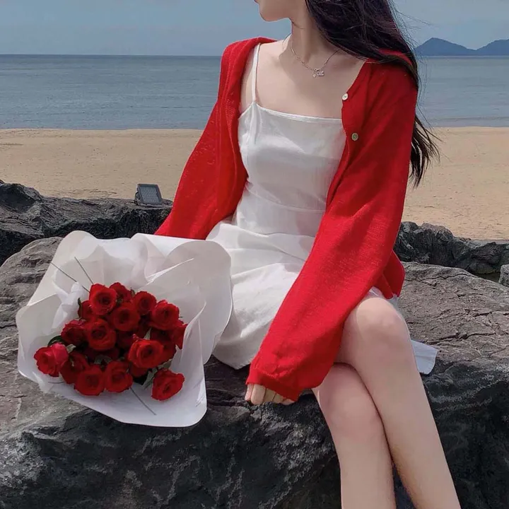 [재진행❤️/주문폭주]러블리 한도초과, 리본 자수 라운드넥 니트 가디건 상세 이미지 14